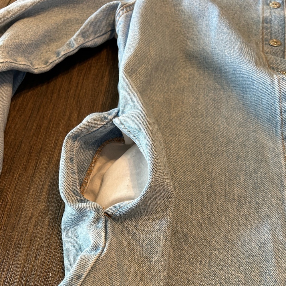 Zara Women’s Oversized Denim Shirt Dress. Size M-L Front Pocket. - Picture 7 of 9